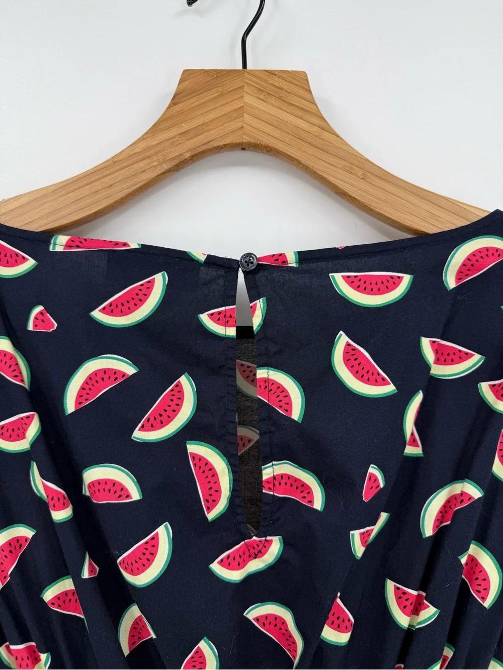 Kate Spade Watermelon Summer Party Blaire Dress Fit Flare in Parisian Navy L